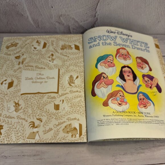 5 for $15📕Walt Disneys Snow White and the Seven Dwarfs Golden Book (SKU: 236MI) - Picture 3 of 7